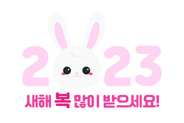 Holiday illustration, rabbit.