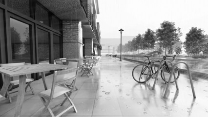 black and white world and greyscale world rendering