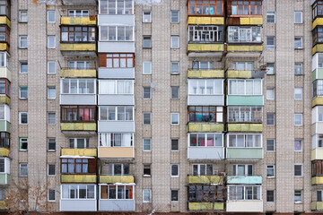 brick facade of a residential building