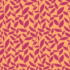 Seamless leaves and branches pattern for fabrics and textiles and cards and linens and wrapping paper