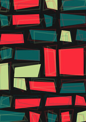 Offset Quads generative art background art illustration