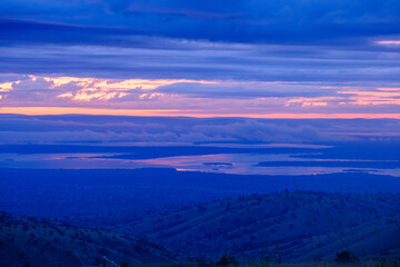 Sunrise view from Mutumba camp in Akagera Natioal Park, Rwanda