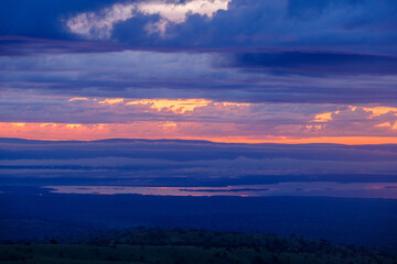 Sunrise view from Mutumba camp in Akagera Natioal Park, Rwanda