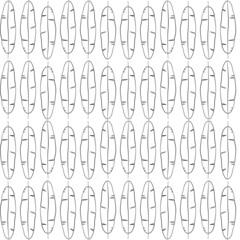 Vector seamless half-drop pattern, with leaves and flowers
