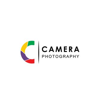 Camera Creative Concept Logo Design Template. logo letter c shutter