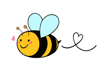 Friendly Cute Smiling Bee