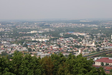 Fototapeta na wymiar lviv downtown cityview sky