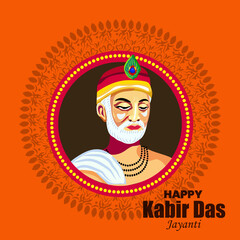 Happy Kabir Das Jayanti Greeting Card Design 