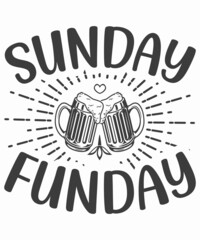 Sunday Funday Printable Vector Illustration