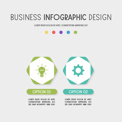Multicoloured infographic with icons. Business concept. Vector