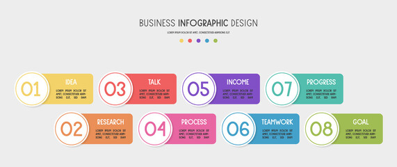 Business infographic with icons. Vector