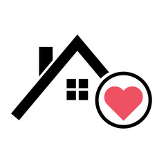 Roofs house silhouette icon, city concept template panorama, landscape vector illustration
