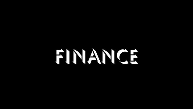White picture of finance on a black background. business funds. Distortion liquid style transition icon for your project. 4K video animation for motion graphics and compositing. - Powered by Adobe