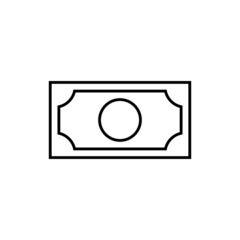 Dollar icon in line style