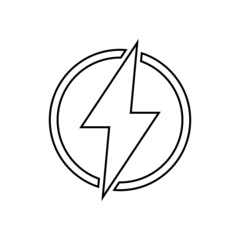 Electric power icon in line style