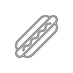 Hot dog icon in line style