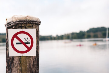 No smoking sign. Smoking forbidden. This is a smoke free zone