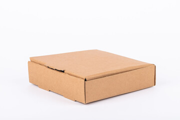 pizza box standing on a white background