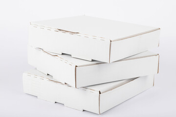 pizza box standing on a white background