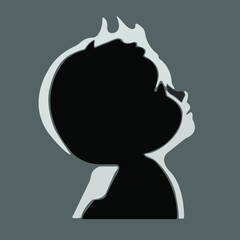 silhouette of a baby