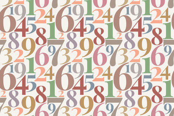 seamless repeating pattern with numbers