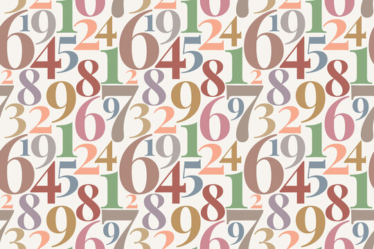 seamless repeating pattern with numbers