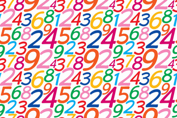 seamless pattern with numbers. vector illustration