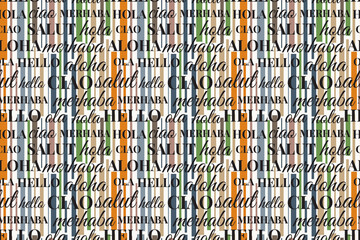 seamless repeating pattern with word hello in different languages © sweetberry