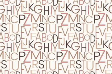 seamless repeating pattern with letters. vector illustration