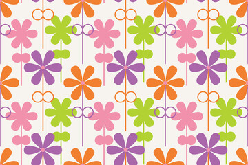 seamless repeating pattern with flowers