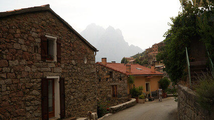 Rural country villages on Corsica Island in France.