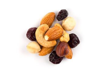 Mix nuts, dry fruits and grapes