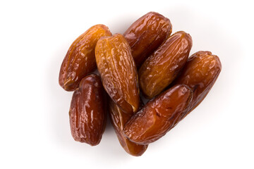 Date fruit close up isolated on white background