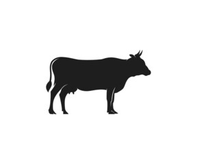 Cows and Bulls Silhouettes vector
