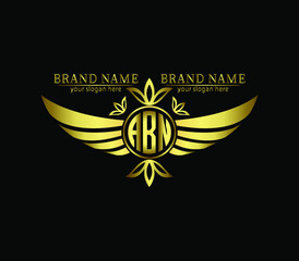 ABN,abn,wins three letters logo design, real estate construction home realty house building,
 geometric ,monogram minimalist logo, vector template