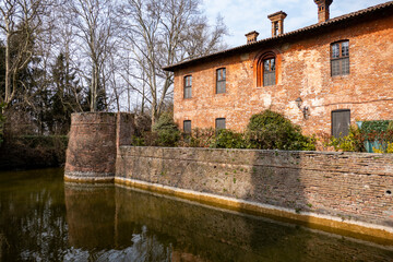 Fototapeta na wymiar Castello Borromeo, Peschiera Borromeo (Milano, Lombardia)