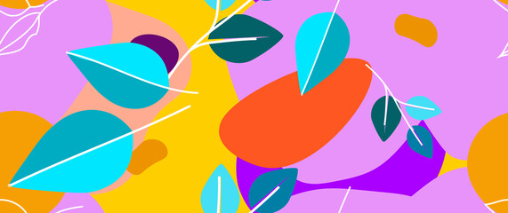 Bold Pattern Tropical Leaf Jungle Modern Motif