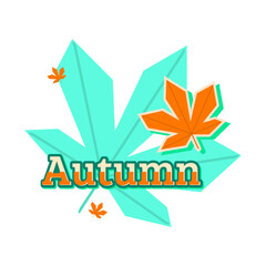 autumn green orange flat design