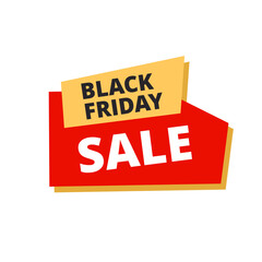 black friday sale red flat label