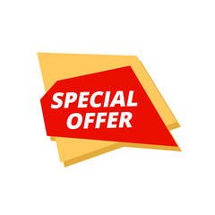 special offer red flat label