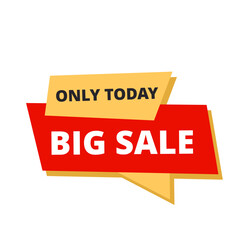 only today big sale red flat label