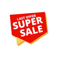 last offer supe sale red flat label
