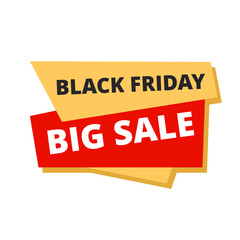 black friday big sale red flat label