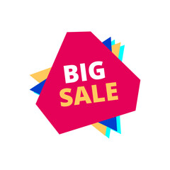 big sale red flat label