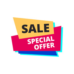 sale special offer red flat label