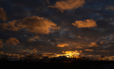 sunset in the clouds