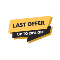 last offer up to 20% off flat design