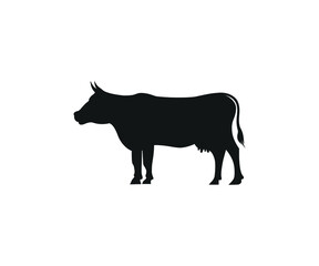 Obraz na płótnie Canvas Cows and Bulls Silhouettes Design vector template