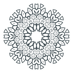 elegant line art mandala vector for design