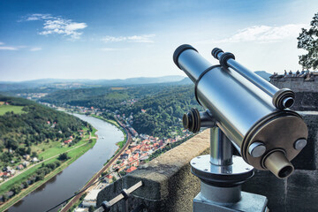 Wunderschöne Panorama Landschaften in Bad Schandau, dem Kurort in der Sächsischen Schweiz....